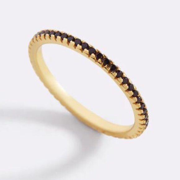 Black Stone Eternity Ring - Picture 1 of 4